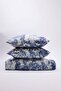Çift Kişilik Blue Blanc Vintage Desenli Çarşafsız Nevresim Seti TPHSS26CKN00027 - 2