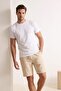 Beige Regular Fit 100% Cotton Textured Tubular Leg Men's Woven Shorts&Bermuda Tmnss26Sr00010 - 4