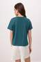 Emerald Green Slogan Regular/Normal Fit Short Sleeve 100% Cotton Knitted T-Shirt Twoss26Ts00178 - 4