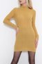 Women's Half Collar Yellow Long Sleeve Knitwear Dress Standard SML Compatible Size 80 Cm - 4