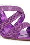 Women Rhinestone Embellished Straps Sandals in Purple - 4