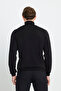 Men's Black, Pilling-Free, Anti-Pilling Featured Standard Fit Full Turtleneck Knitwear Sweater - 8