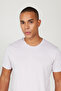 Men's Lilac Slim Fit Slim Fit 100% Cotton Crew Neck Basic T-Shirt - 7