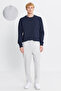 Men's Gray Cotton Standard Fit Regular Cut Tie-Waist Sweatpants with Side Pockets