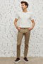 Men's Beige Slim Fit Slim Fit 5 Pocket Dobby Flexible Trousers - 2