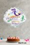 Mermaid Theme Oyster Shaped Foil Balloon 66x72cm - 2