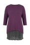 Plus Size Skirt Tulle Detail Long Sleeve Slim Blouse 84-106 - 7