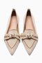 Women's Knitwear Ballerina Pointed Toe Bowknot Daily Ballerina Maris Beige - 4