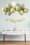 Mold Green Sea Sand Chrome Gold Concept Colors Birthday Balloon Chain with Happy Birthday Banner Min