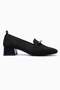 Women's Knitwear Heeled Shoes with Gold Buckle Sirel Black - 2