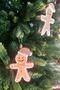 Luxury Cookie Man Gingerbread Gold Shiny Thick Tree Ornaments Pack of 2 - 2