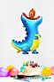 Blue Dragon Foil Balloon 88cm Dinosaur Birthday Balloons - 2