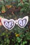 Bride Written White Heart Photo Shoot Accessory Sunglasses WHITE