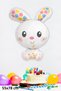 White Rabbit Foil Balloon Colorful Eared Rabbit Balloon