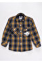 Boy's yellow plaid lumberjack shirt - 2