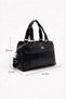 5-Compartment Black Multi-Compartment Women's Hand and Shoulder Bag — Crossbody Use with Column Strap, Daily Organizer Design - 5