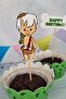 Bambam Stone Age Concept Toothpick Ornaments Cupcake Ornaments Luxury Large Size 10 Pack - 3