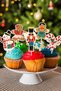 Fun Christmas New Year Toothpick Ornaments Cupcake Ornaments Luxury Large Size Pack of 10