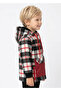 Boys' half-zip hooded red plaid lumberjack shirt - 2