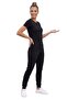 Unisex Summer Tracksuit+Shorts+T-Shirt Combination Unprinted Black - 2
