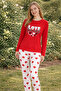 WOMEN'S SINGLE JERSEY LONG SLEEVE PAJAMA SET - 2