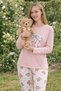 WOMEN'S SINGLE JERSEY LONG SLEEVE PRINTED PAJAMA SET - 2