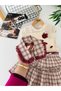 My Little One's Cicileri Elegance Plaid Collar Detailed Knitted Vest and Layered Skirt for Girls 3-Piece Set - 2