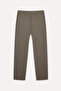 Men's Gray Straight Fit Tie-Waist Trousers - 5