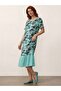 Italian Camouflage Dress Turquoise Green - 5