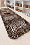 Leopard Linen Rectangular Ruffle Runner 50cm X 150cm