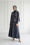 Darinka Front-Gazi Stitched Skirt Suit-Nl673 Anthracite