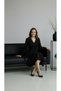 Chiffon Sleeve Front Glitter Midi Dress - 5