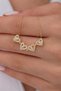 Magnetic Open-Close Heart and Clover Figured Gold Color Non-Tarnish Women's Necklace Lrn024 - 4