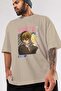 Yuuta Togashi 2 Anime Front Printed Beige Oversize t-shirt Men Women - 7