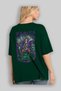 NARUTO Anime Back Printed Emerald Green Oversized t-shirt Cotton Men Women - 4