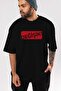 Various Front Printed Black Oversized t-shirt for Men and Women, Crew Neck - 7