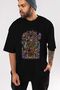 ONE PIECE (8) Anime Patterned Black Oversize T-Shirt - Men and Women - 7
