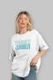 Summer California Front Printed White Oversize T-shirt Unisex Men's Women's Crew Neck - 4