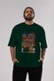 MONKEY D. LUFFY 1 Anime Front Printed Emerald Green Oversize t-shirt Men Women - 5