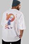 Killua Zoldyck 5 2 Anime Back Printed White Oversize T-Shirt 100% Cotton Men Women - 7