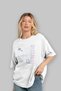 Expressive Streetwear Front Printed White Oversized t-shirt Men Women Crew Neck - 5
