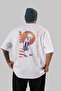 Killua Zoldyck 5 2 Anime Back Printed White Oversize T-Shirt 100% Cotton Men Women