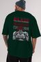 YUJIRO HANMA Anime Back Printed Emerald Green Oversize t-shirt cotton Men Women - 6