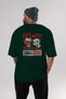 Freddy Vs Jason Back Printed Emerald Green Oversize T-Shirt Crew Neck Men Women - 5