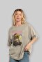 Yuuta Togashi 2 Anime Front Printed Beige Oversize t-shirt Men Women - 3