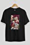 SUPER NOVAS one piece Anime Front Printed Black Oversize t-shirt Men Women - 2