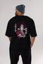 kokushibo DEMON SLAYER Anime Back Printed Black Oversize t-shirt Men Women - 5