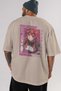 Rias Gremory 10 Anime Back Printed Beige Oversize t-shirt 100% cotton Men Women - 5