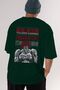 YUJIRO HANMA Anime Back Printed Emerald Green Oversize t-shirt cotton Men Women - 7