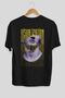 Visualization Printed Back Black Oversized T-Shirt for Men and Women, Crew Neck - 2
